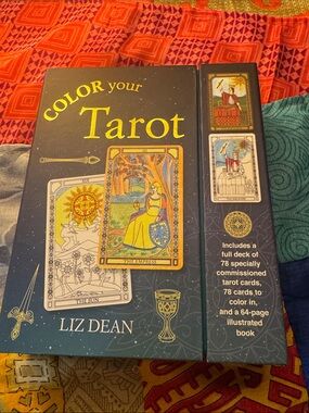 Color Your Tarot by Liz Dean - Illustrated Tarot Deck & Book